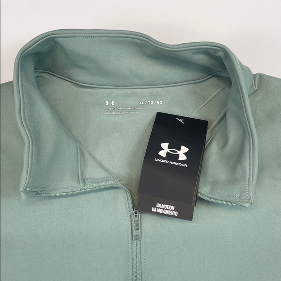 Under Armour Motion 1/2 Zip Fitted Long Sleeve Top XL Green NWT - Picture 2 of 7